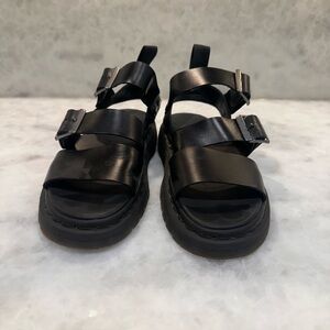Dr. Martens Black Sandals Minimalist Design